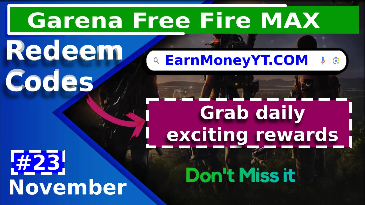 Garena Free Fire Max Redeem Codes for Nov 23, 2023: Grab daily exciting rewards