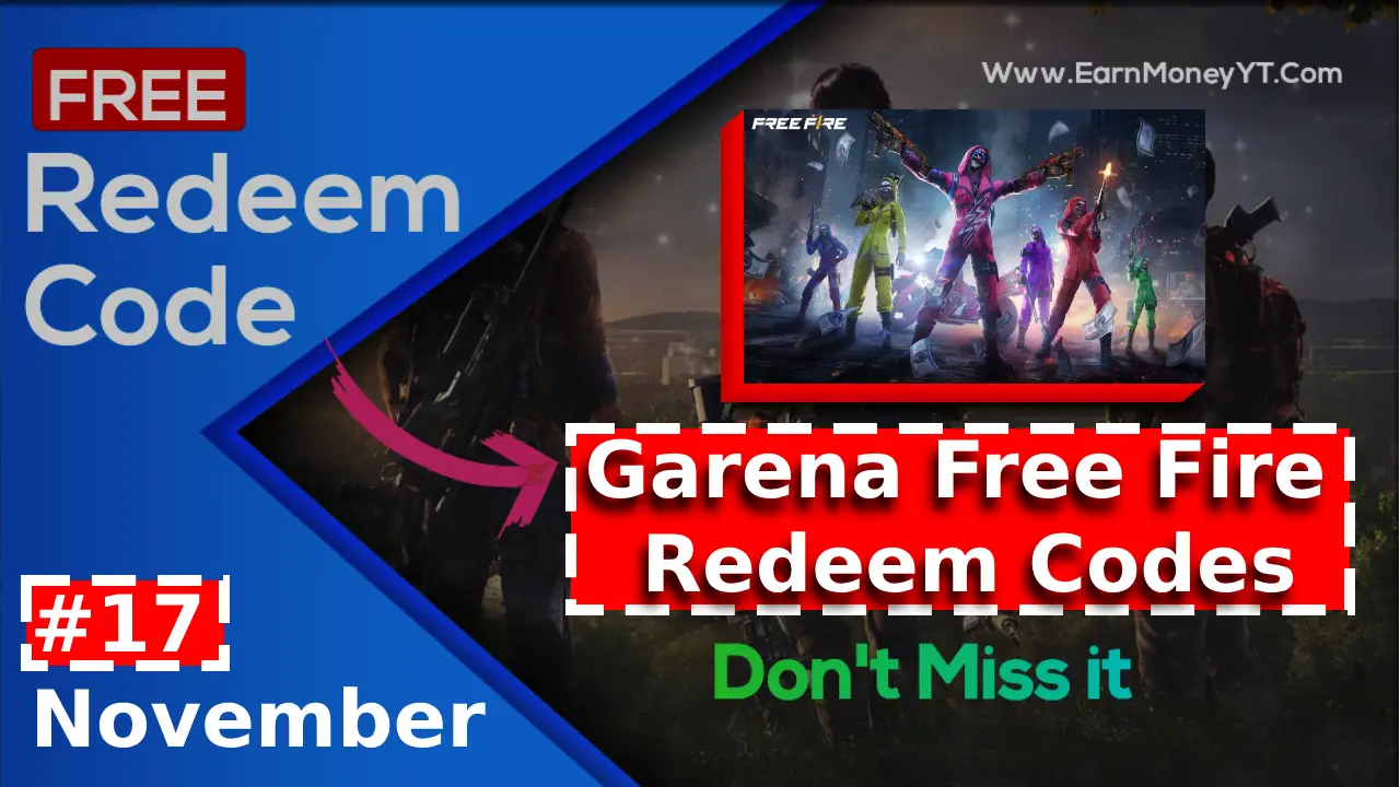 Garena Free Fire Redeem Codes for November 17