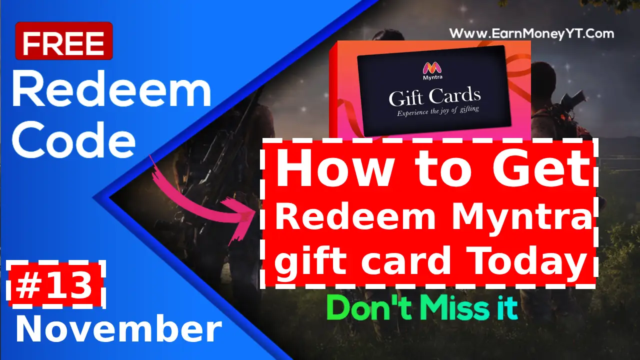 How to Get Redeem Myntra gift card Today